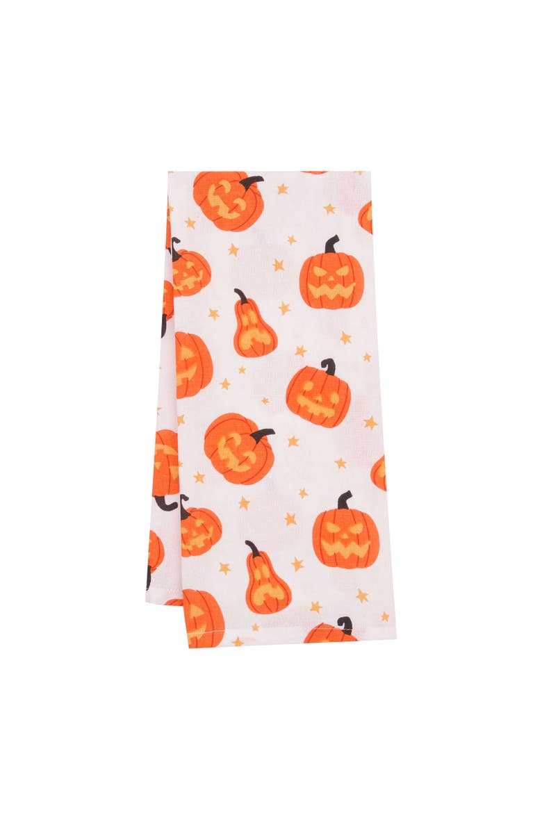 Jack-O-Lantern Pumpkin Halloween Towel & Stand Gift Set, Alternate, color, Orange