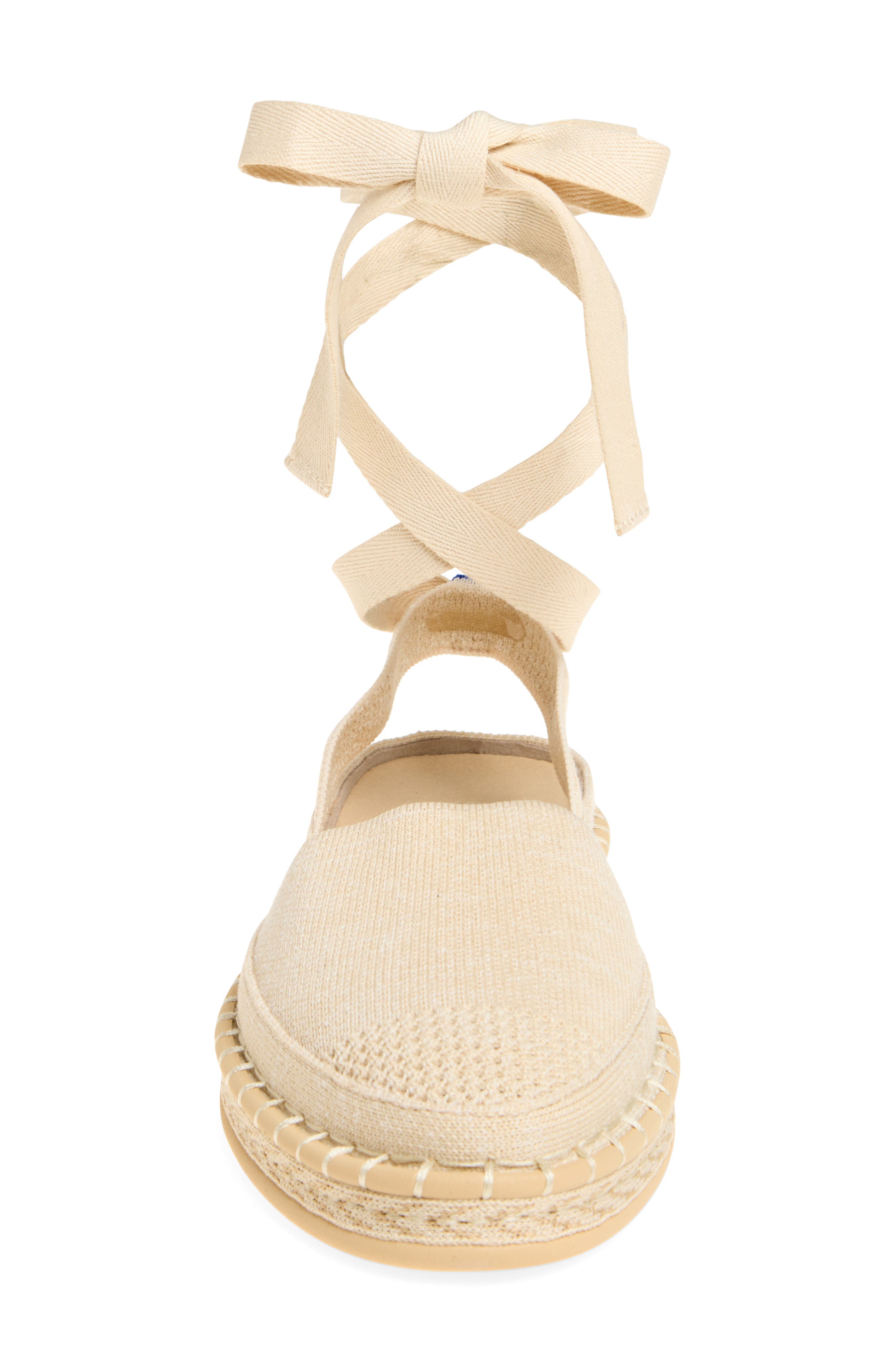 The d'Orsay Ankle Tie Espadrille Flat, Alternate, color, SEASHELL