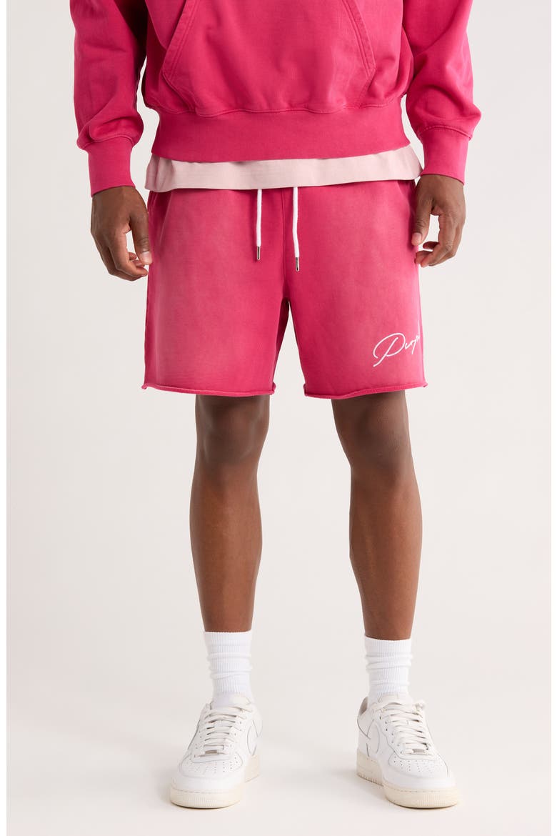 Signature Midweight Fleece Sweat Shorts, Main, color, RED