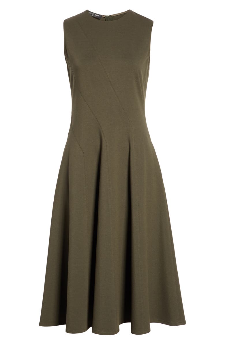 Lafayette 148 New York Topenga Punto Milano Dress, Alternate, color, Olive