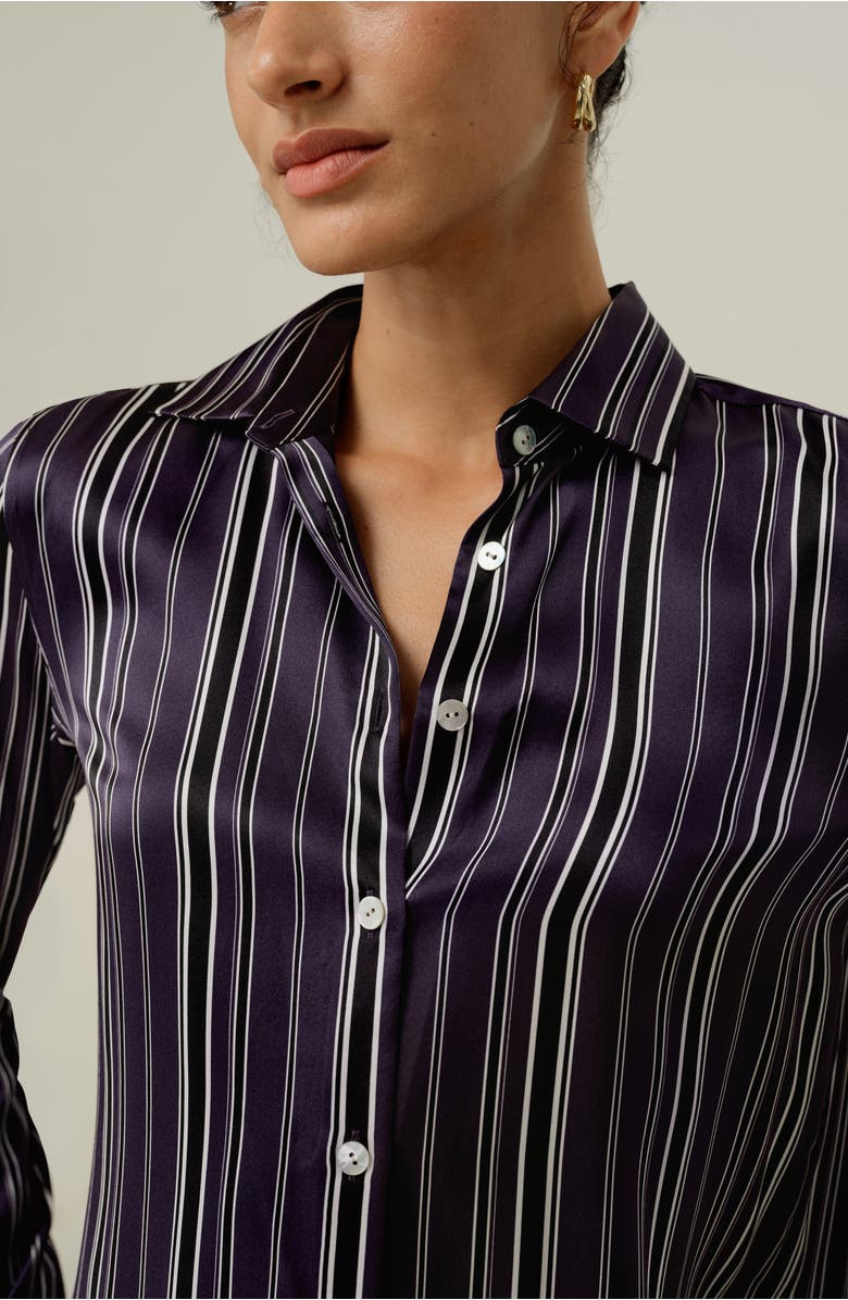 Lilysilk Women's Amethyst Regular Silk Shirt, Alternate, color, Amethyst