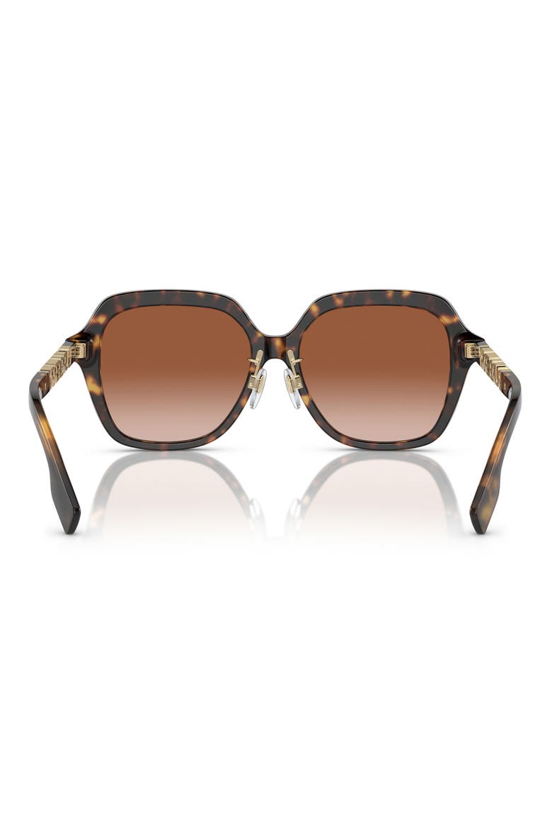 Joni 55mm Gradient Square Sunglasses, Alternate, color, DARK HAVANA/ BROWN GRADIENT