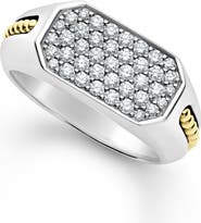 LAGOS Anthem Pavé Diamond Signet Ring