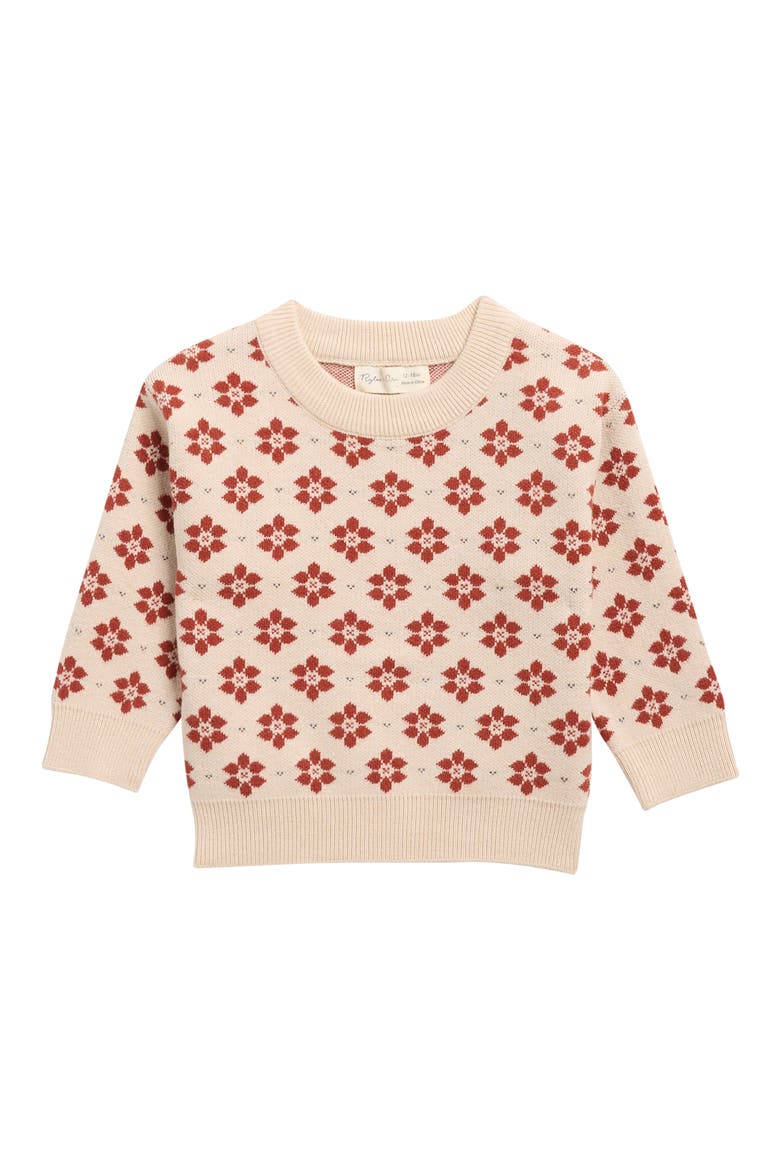 Kids' Shiloh Poinsettia Sweater, Main, color, ANTIQUE