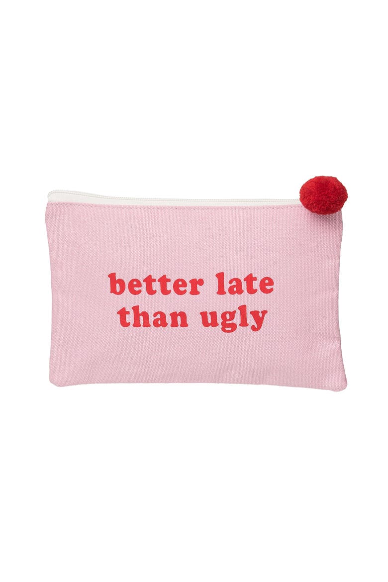 Better Late Than Ugly Bag Cotton Pink, Main, color, Pink