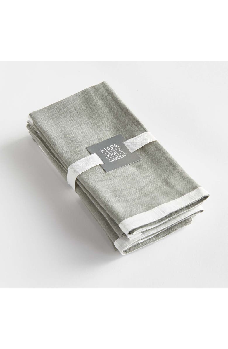 Napa Home & Garden Fernbrook Dinner Napkins Set Of 4, Alternate, color, Green