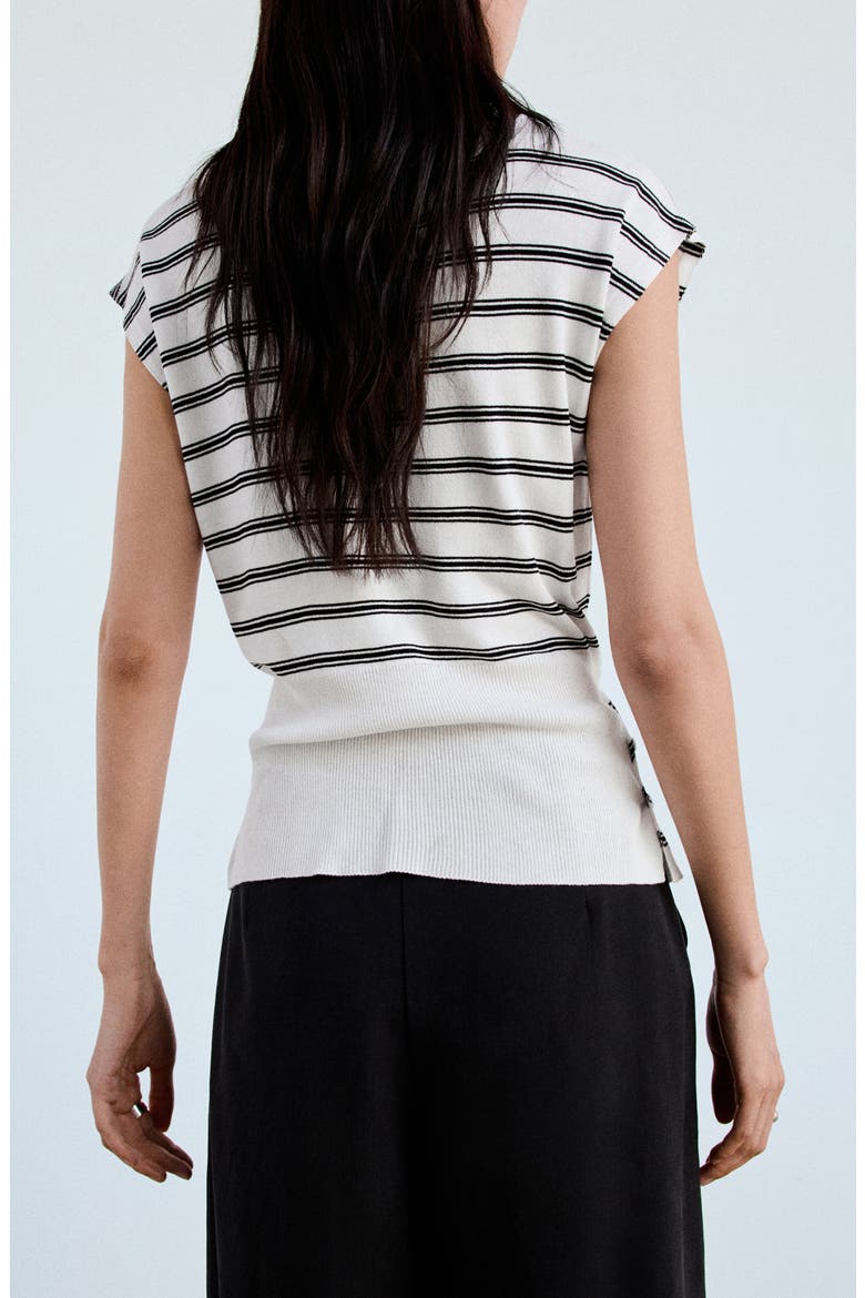 Draped Jersey Sweater, Alternate, color, WHITE