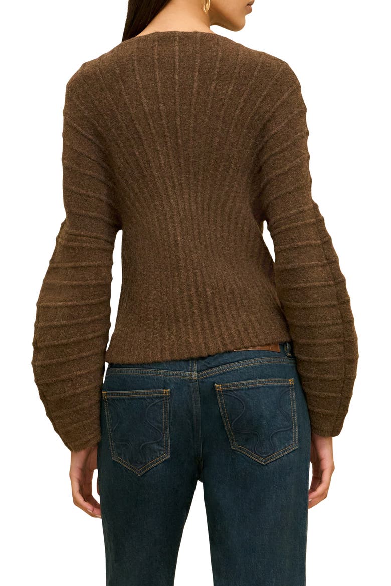 Araki Ribbed Mock Neck Top, Alternate, color, SPARROW