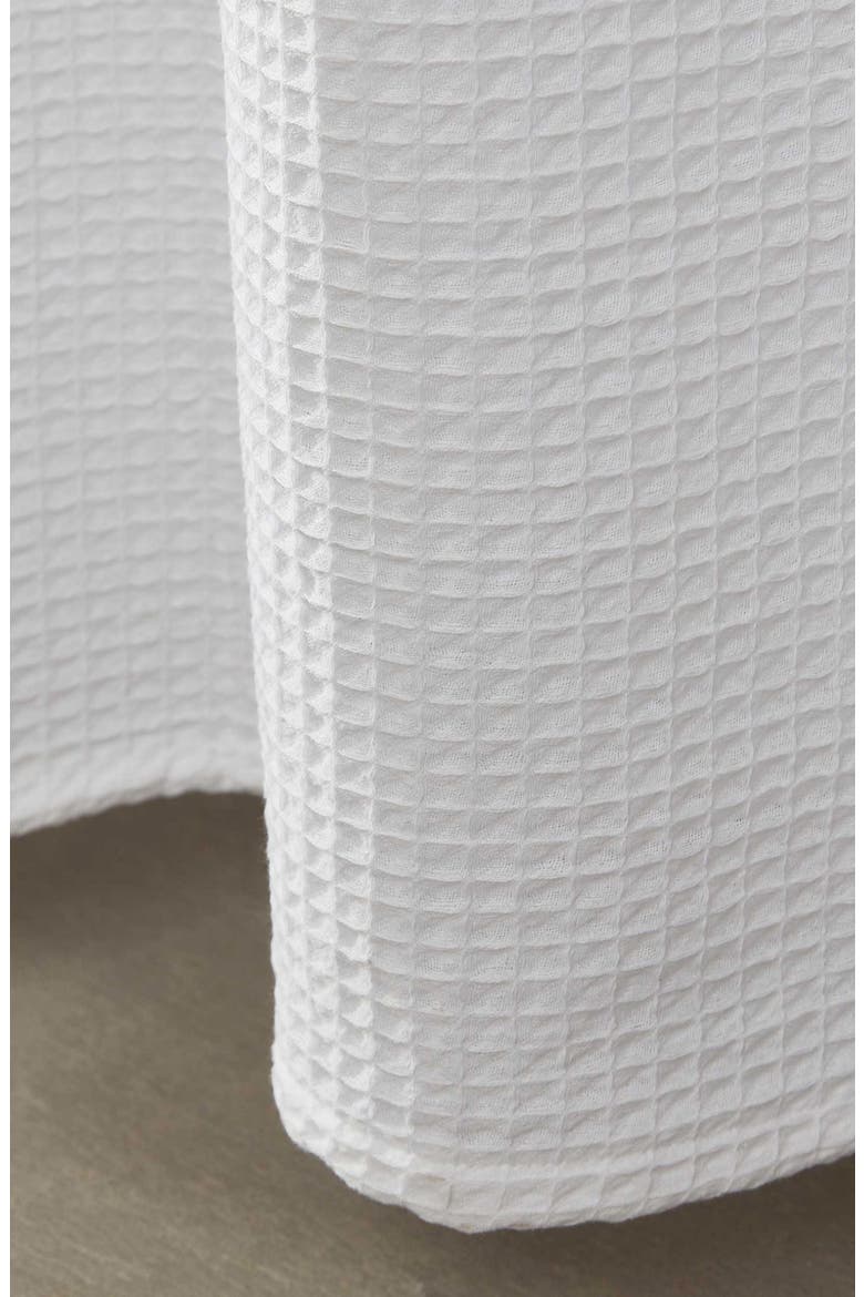 Waffle Weave Shower Curtain, Alternate, color, WHITE
