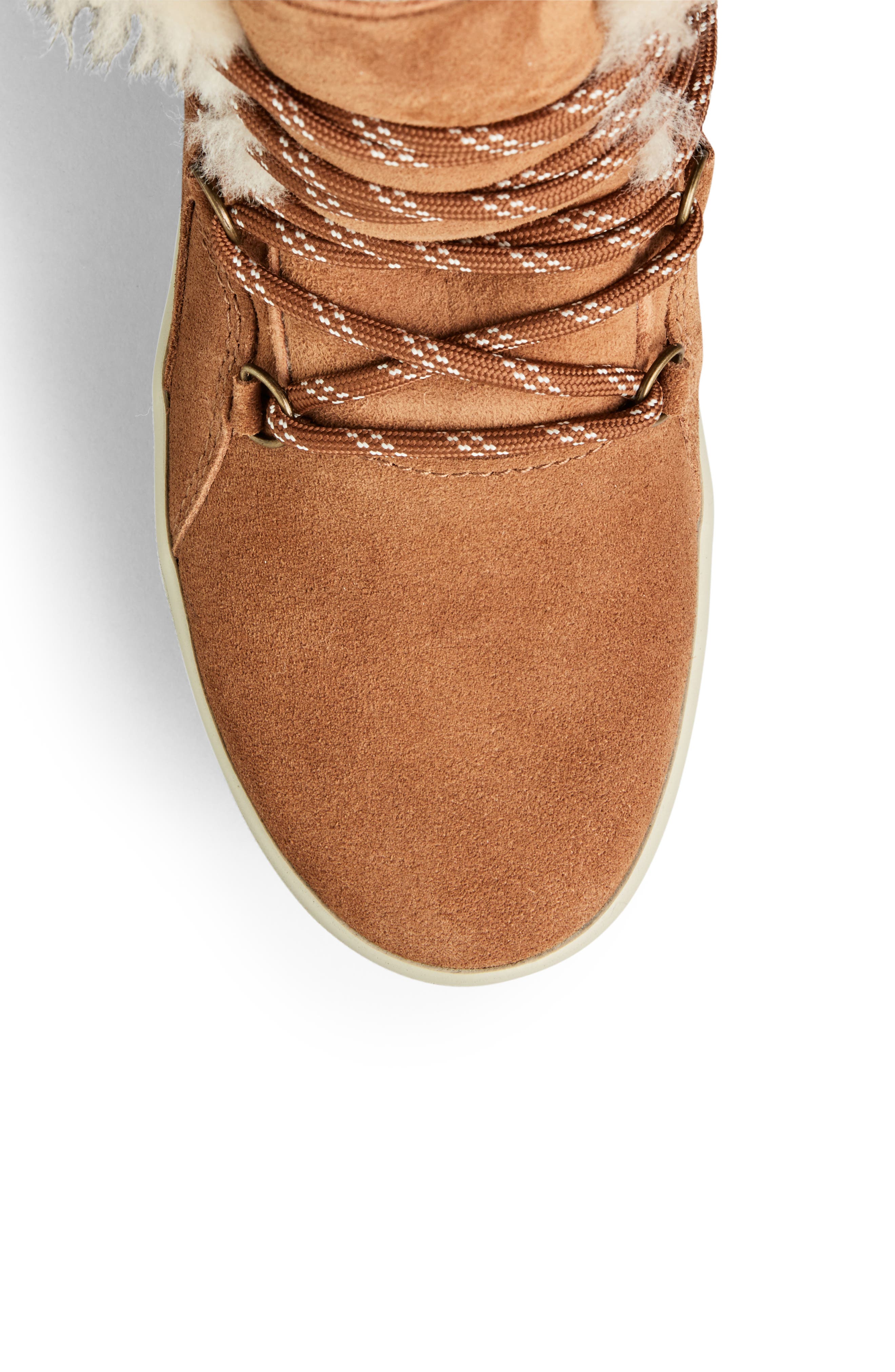 V-Five Waterproof Suede Snow Boot, Alternate, color, OAK