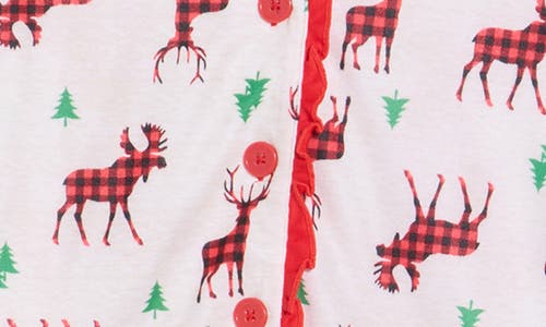 Baby Starters Moose Collared Pajamas In White