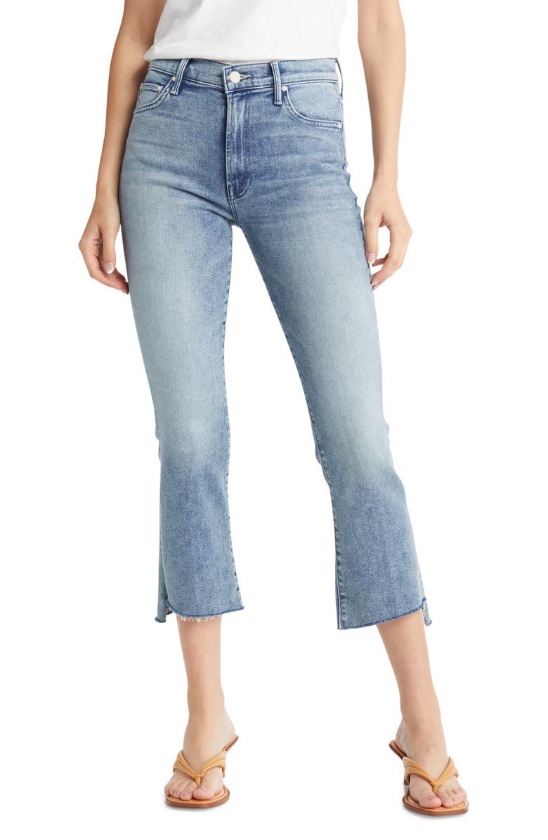 MOTHER The Insider High Waist Crop Step Fray Jeans, Main, color,