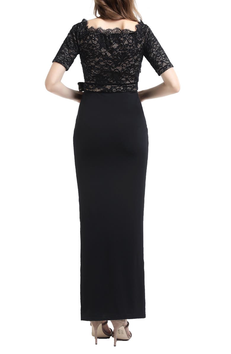 Kimi and Kai Everly Off the Shoulder Maternity Gown, Alternate, color,