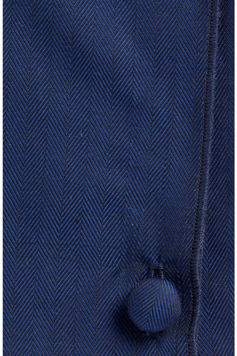 Herringbone Cotton Pocket Square, Alternate, color, NAVY