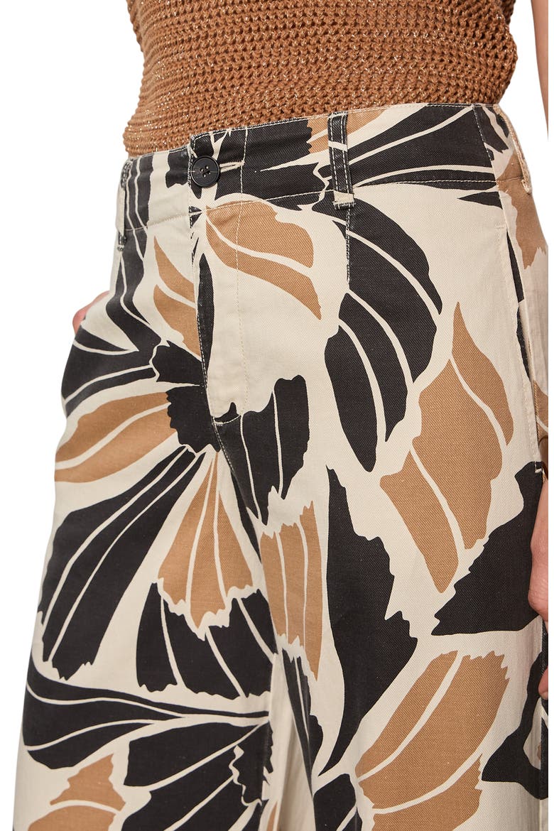 Academy Wide Leg Cotton & Linen Pants, Alternate, color, LOTUS BLACK