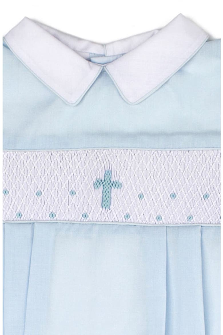 Christening Bodysuit, Main, color, BLUE