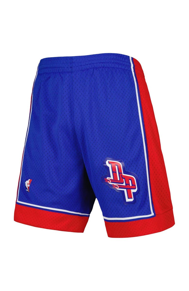 Mitchell & Ness Men's Mitchell & Ness Blue Detroit Pistons Hardwood Classics Reload 2.0 Swingman Shorts, Alternate, color,