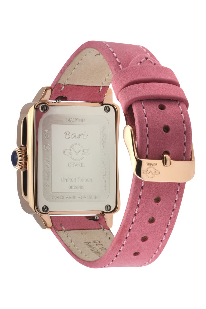 Bari Viva Mother-of-Pearl Dial Diamond Watch, 34mm - 0.02ct., Alternate, color, PINK