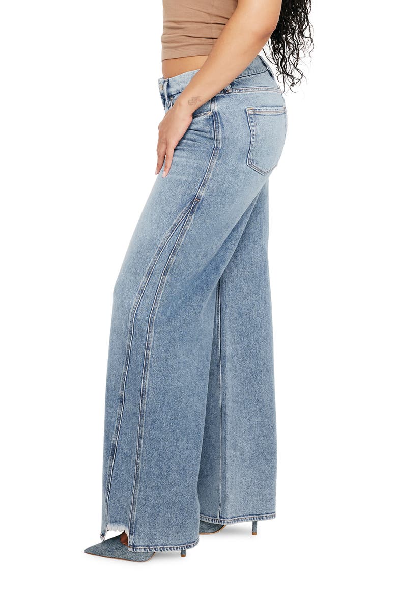 Good Skate Ripped Hem Wide Leg Jeans, Alternate, color, INDIGO667