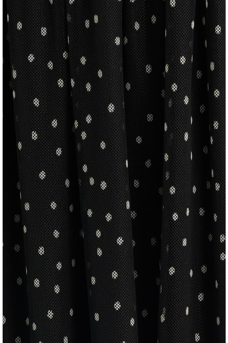 Cross Mesh Midi Dress, Alternate, color, BLACK