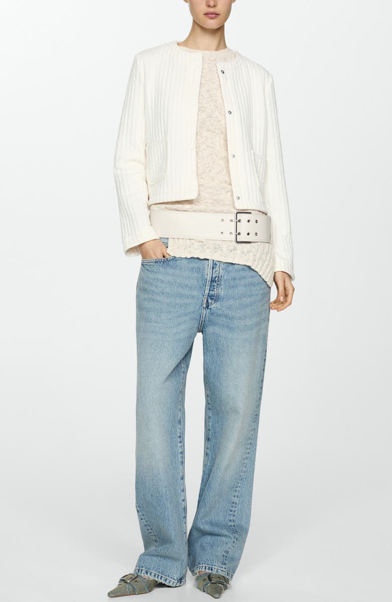 MANGO Patch Pocket Textured Jacket, Alternate, color, 