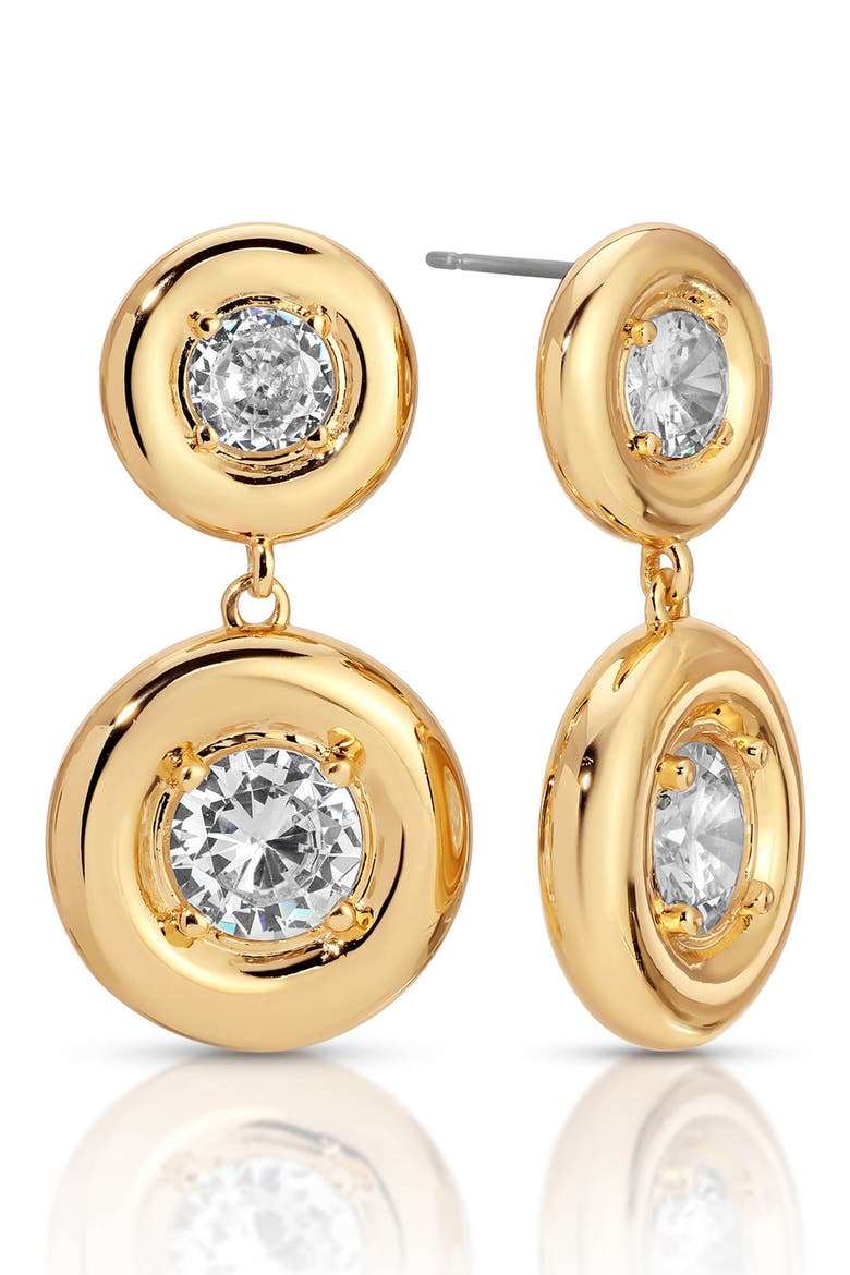 Crystal Drop Earrings, Alternate, color, CLEAR