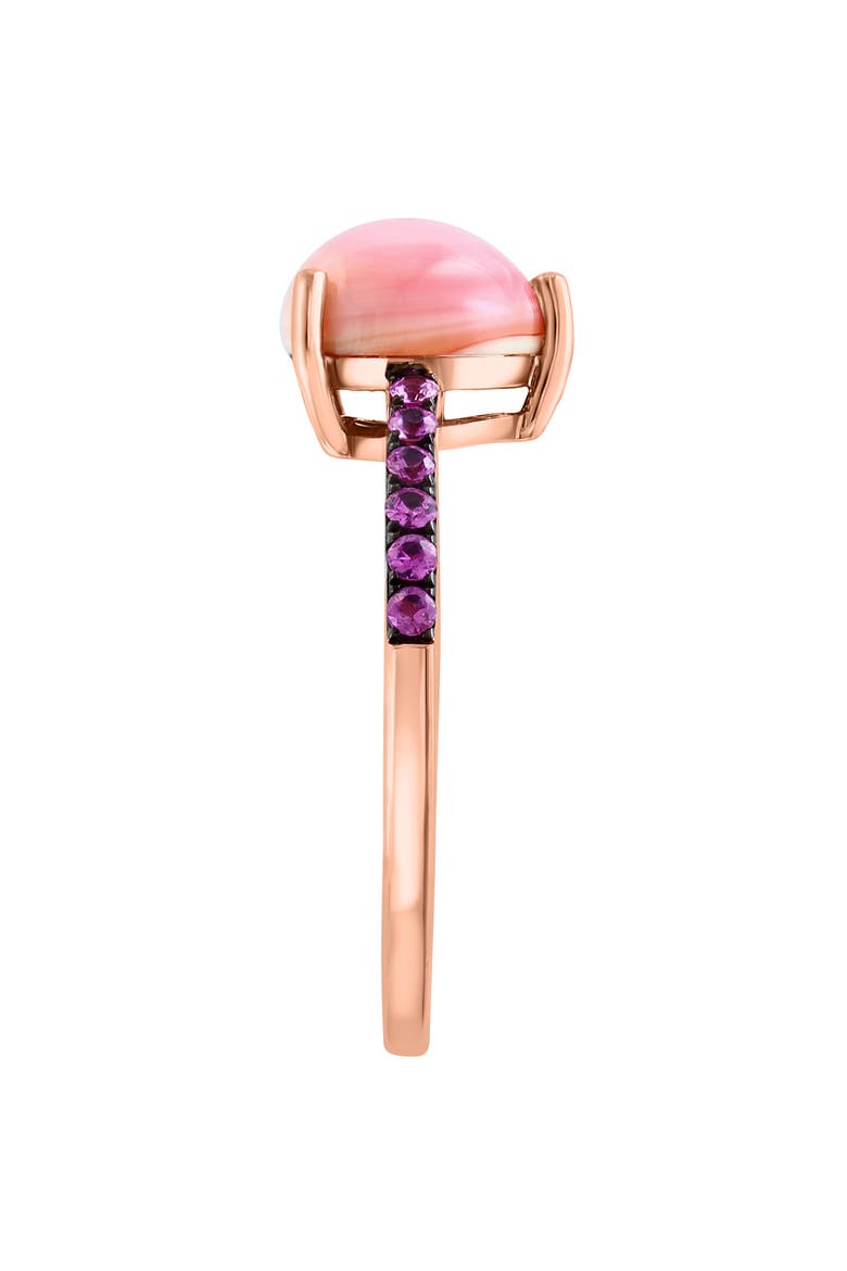 14K Rose Gold Pink Sapphire Heart Ring, Alternate, color, PINK