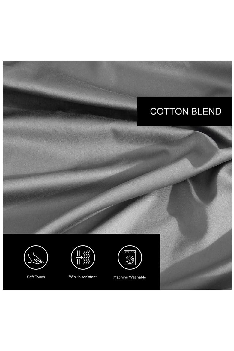 Sateen Sheet Set, Alternate, color, SOFT CHARCOAL