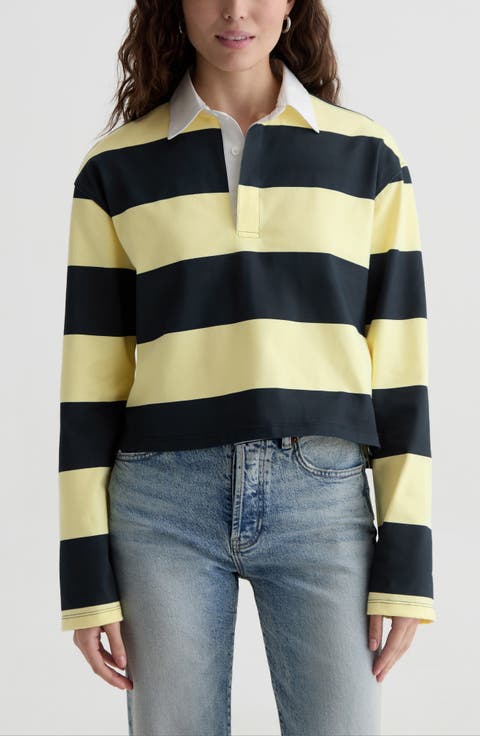 Londyn Crop Cotton Rugby Shirt