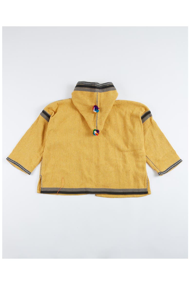 Cotton Poncho, Alternate, color, Yellow