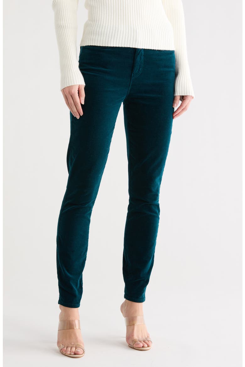 Monique Ultrahigh Waist Skinny Jeans, Main, color, RICH TEAL