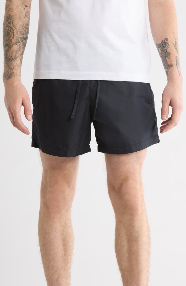Off-White Classic Industrial Swim Shorts, Main, color, Black And Yellow