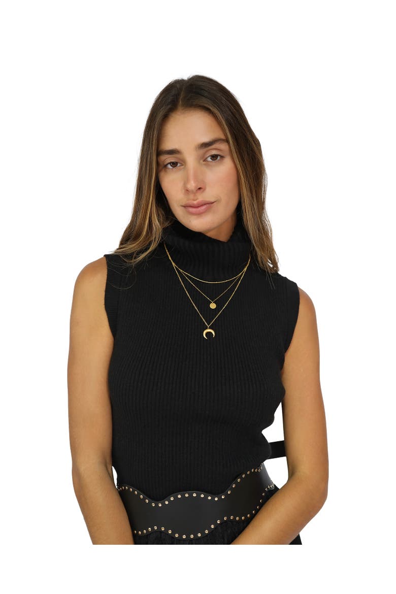 Equation Sleeveless Turtleneck Knit, Main, color, Black