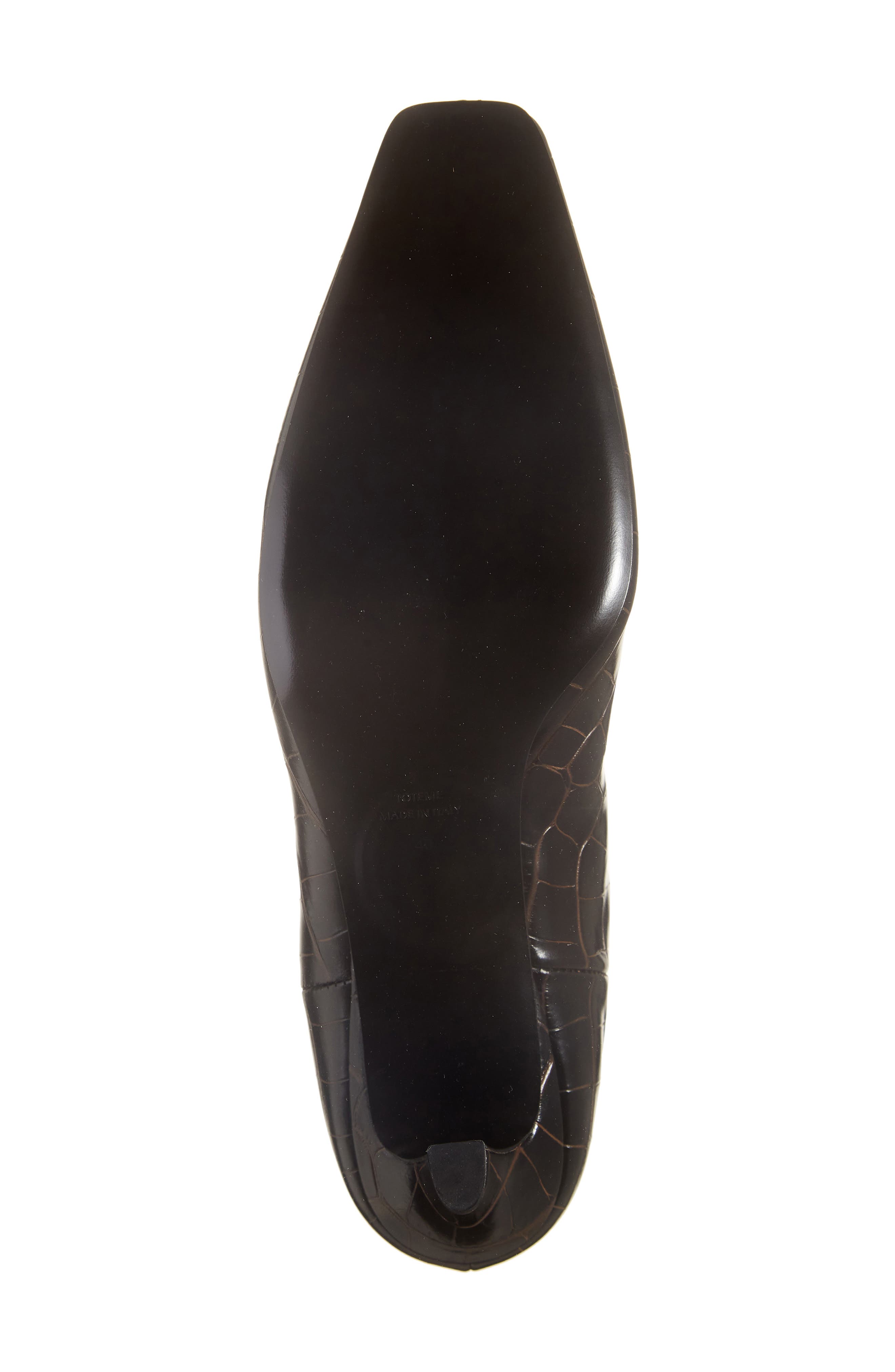 TOTEME Croc Embossed Kitten Heel Chelsea Boot, Alternate, color, Dark Brown Croco