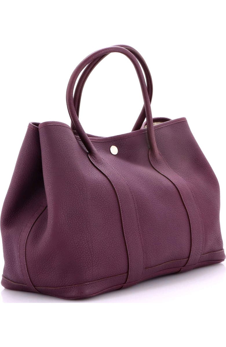 Pre-Owned Hermes Garden Party Tote Leather 36, Alternate, color, Cassis
