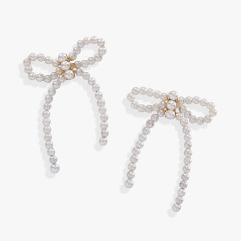Pearl Bow Earrings