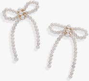 Alex and Ani Pearl Bow Earrings