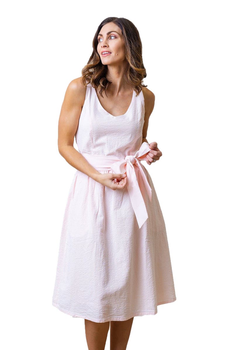 Hope & Henry Women's Organic A-Line Dress with Sash, Main, color, 