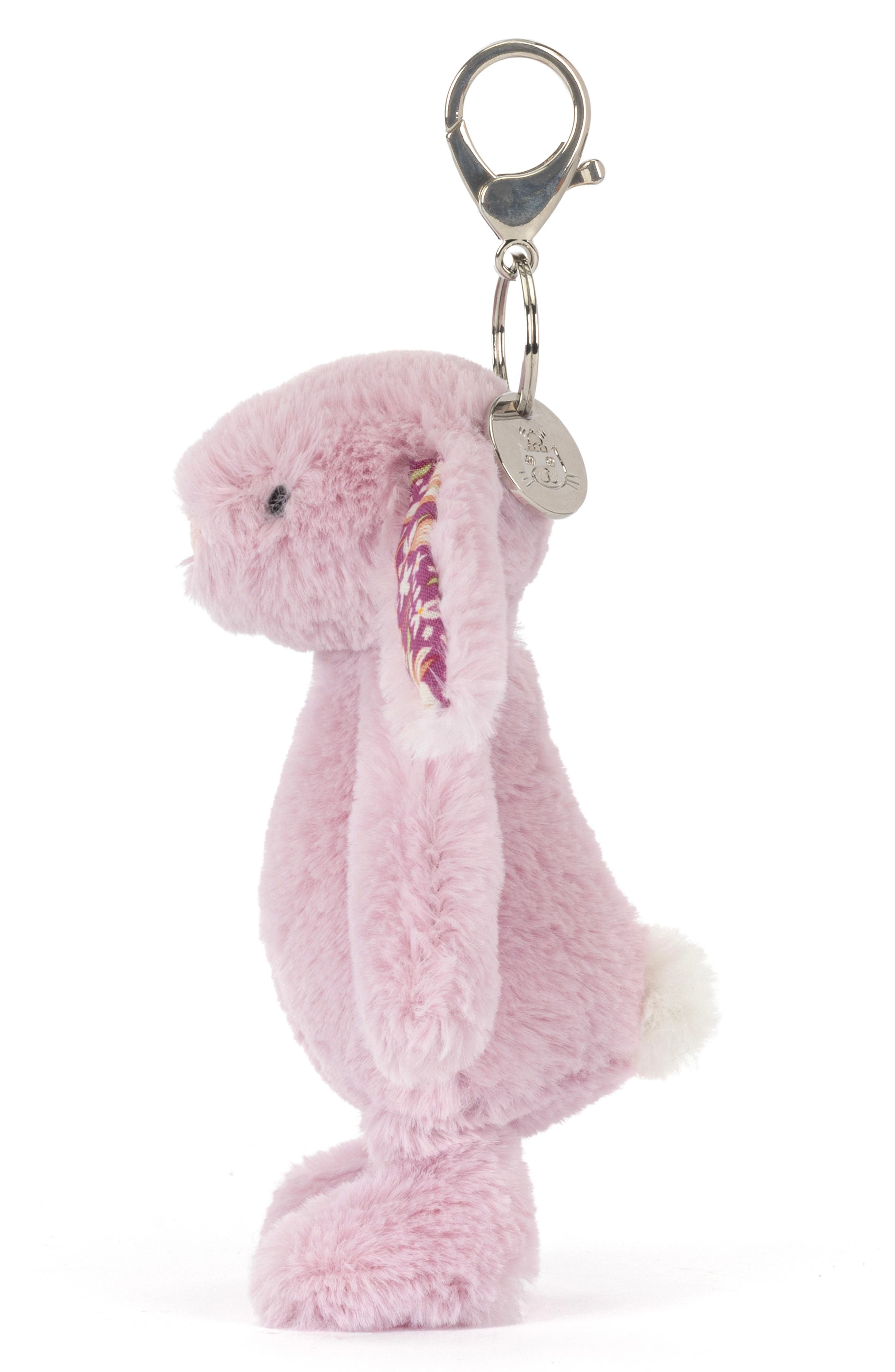 Thistlepop Blossom Bunny Bag Charm, Alternate, color, PURPLE