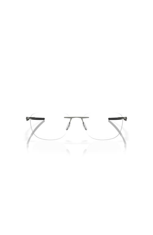 Oakley 53mm Rectangle Optical Glasses In Gray