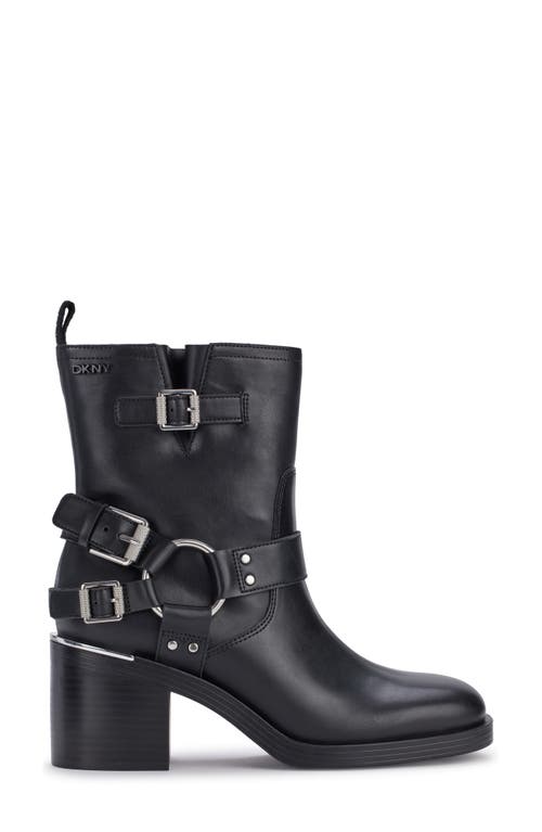 Dkny Nolan Womens Block Heel Manmade Mid-calf Boots In Black