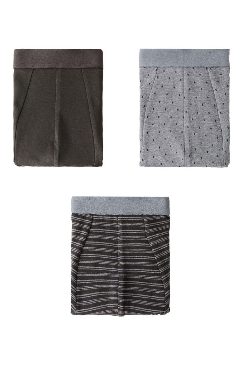 3-Pack Boxer Briefs, Main, color, BROWN/ GREY
