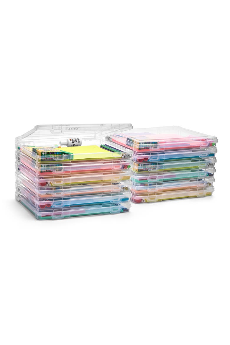 12-Piece Portable Project Cases, Main, color, CLEAR