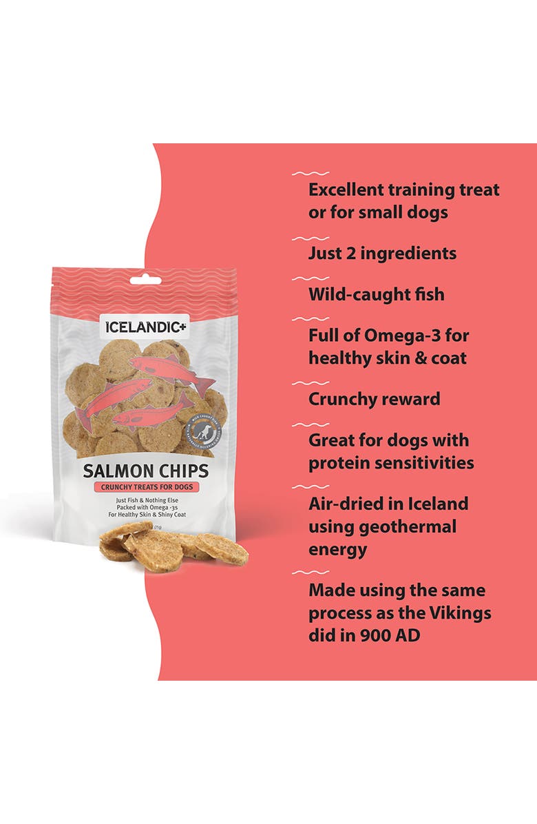 ICELANDIC+ Fish Chips Salmon 2.5Oz Dog Treats, Alternate, color, Multicolored
