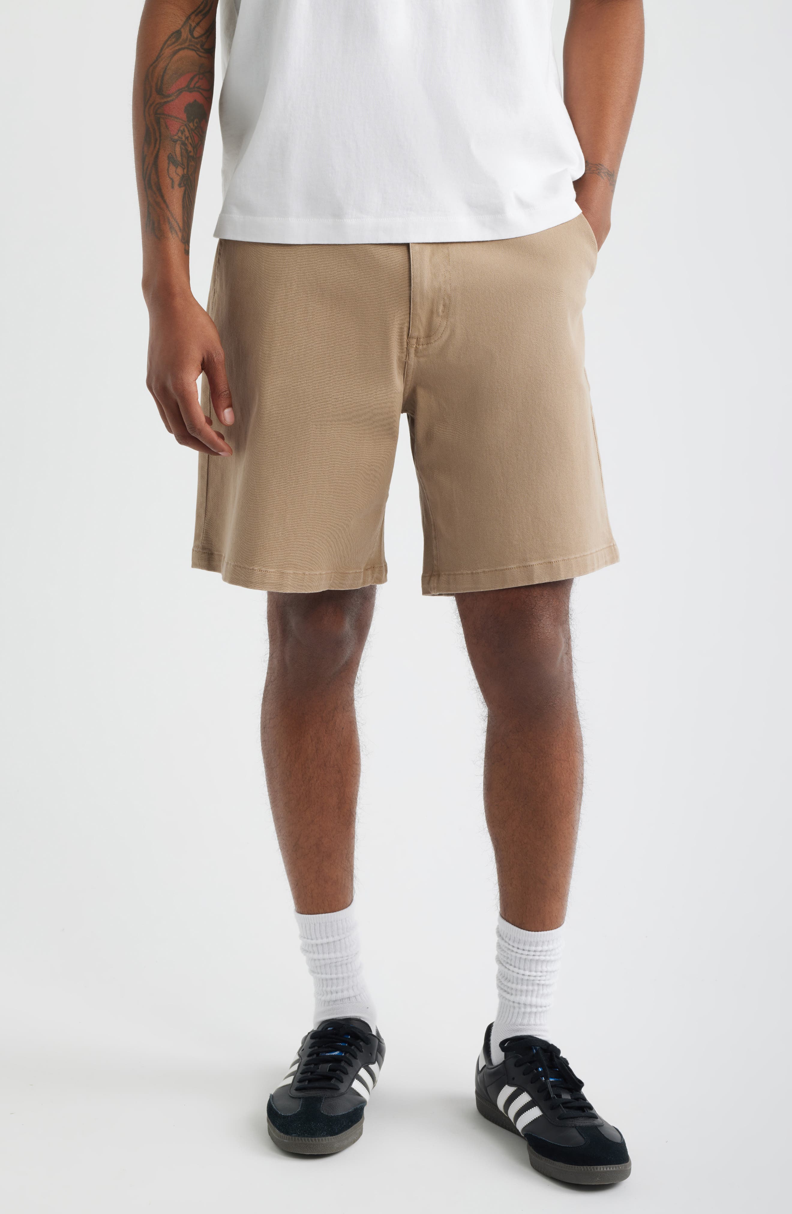 Del Mar Flat Front Stretch Twill Chino Shorts - image 3
