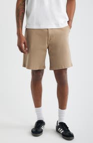 SANTO STUDIO Del Mar Flat Front Stretch Twill Chino Shorts
