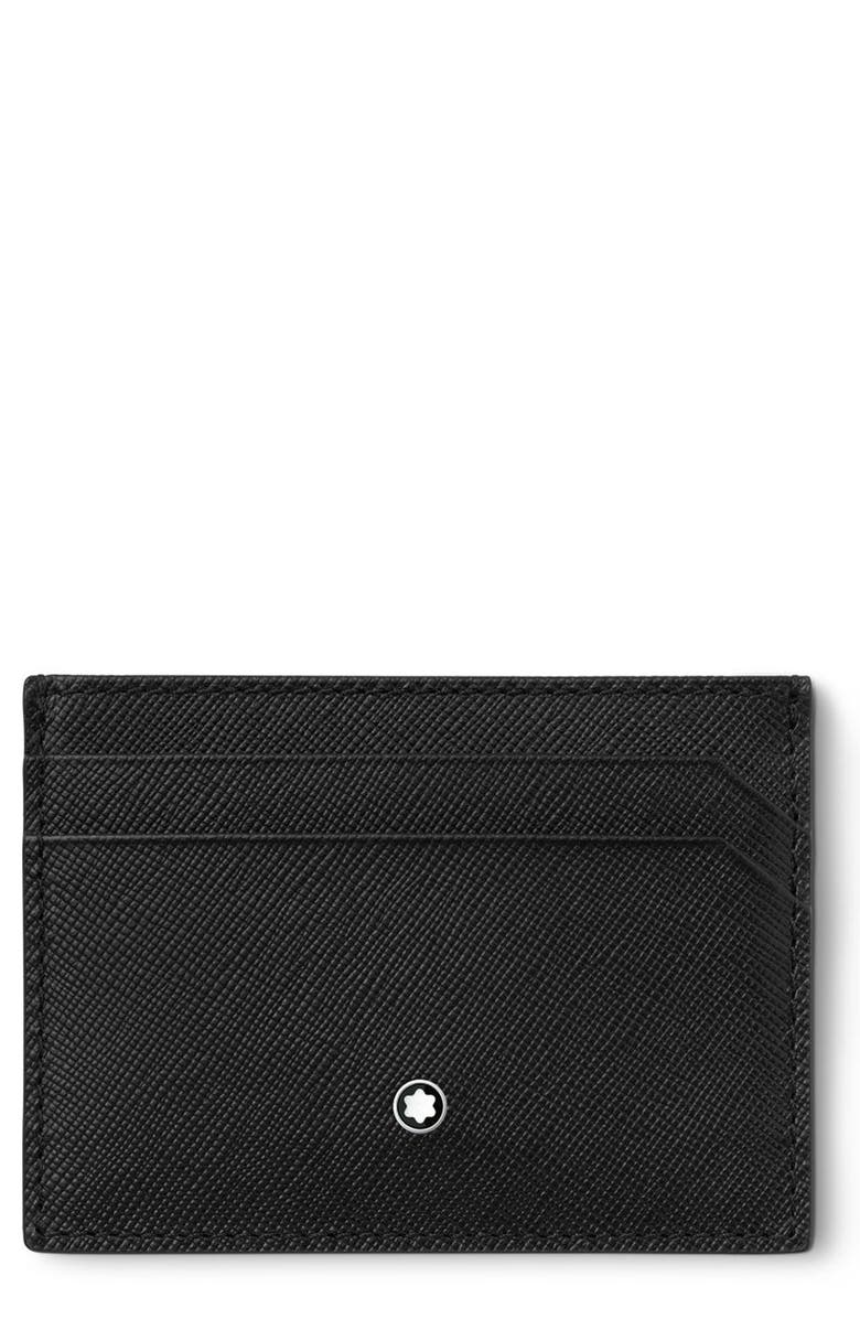 Montblanc Sartorial Leather Card Case, Main, color, 
