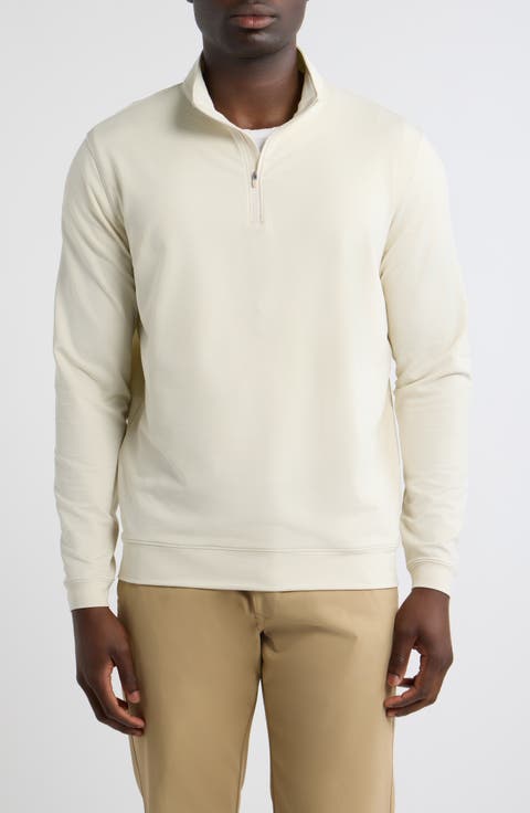 Perth Stripe Quarter Zip Performance Pullover