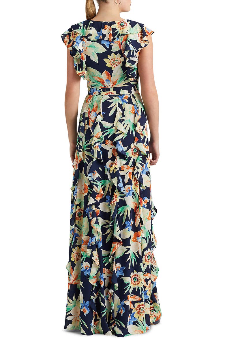 Ralph Lauren Floral Tie Waist Dress, Alternate, color,