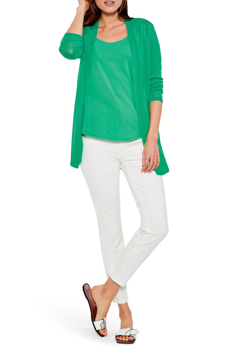 NIC+ZOE Long Linen Blend Cardigan, Alternate, color, 